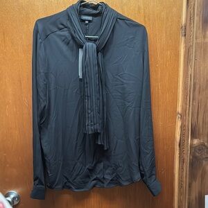 NWT Black Long Sleeve Blouse with Scarf Tie